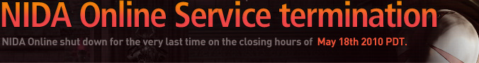 NIDA Online Service termination